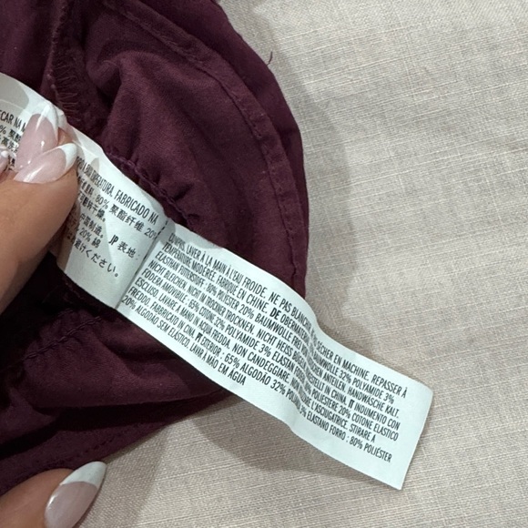 Endless Rose Deep Purple Puff Sleeve Blouse - Picture 4 of 5